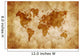 Aged World Map Dirty Wall Decal Design 1