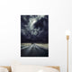 Asphalt Road with Stormy Wall Decal Design 2