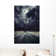 Asphalt Road with Stormy Wall Decal Design 2