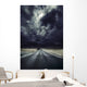 Asphalt Road with Stormy Wall Decal Design 2