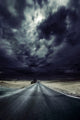 Asphalt Road with Stormy Wall Decal Design 2