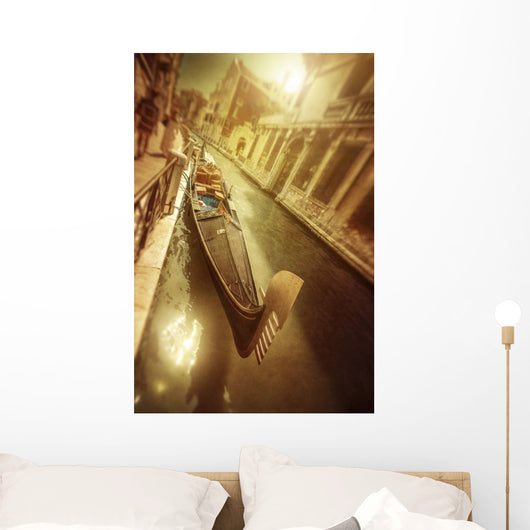 Gondola Venetian Canal Sunset Wall Decal