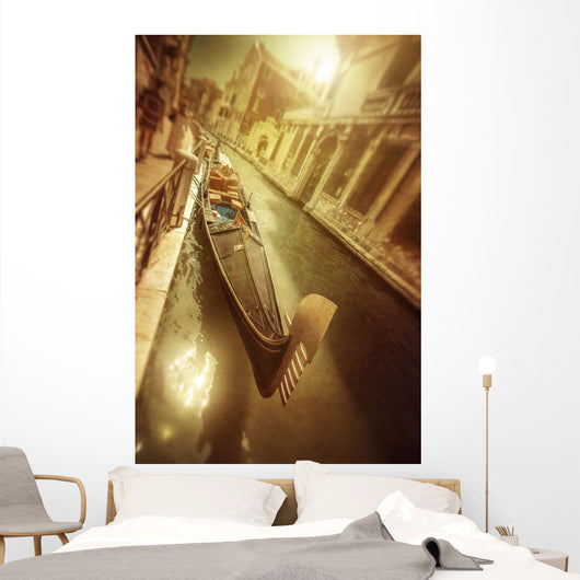 Gondola Venetian Canal Sunset Wall Decal
