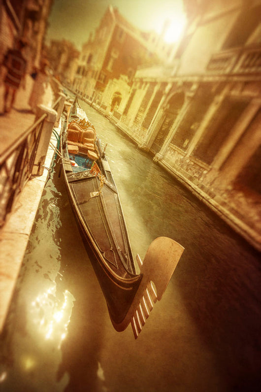 Gondola Venetian Canal Sunset Wall Decal