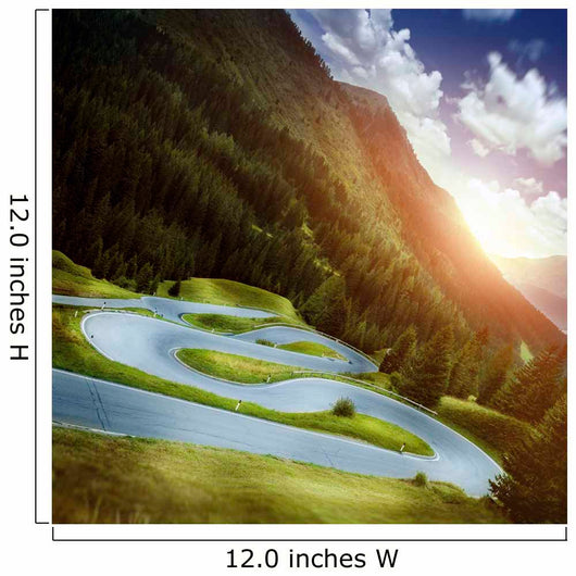 Winding Road Forest Dolomite Wall Decal Design 1