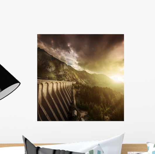 Dam Forest Lake Fedaia Wall Decal