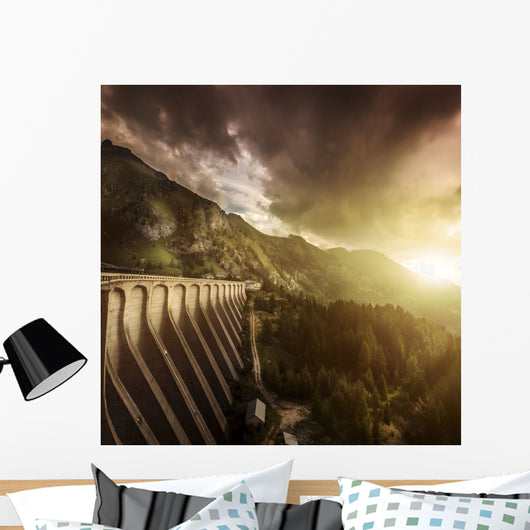 Dam Forest Lake Fedaia Wall Decal