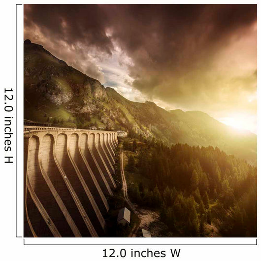 Dam Forest Lake Fedaia Wall Decal