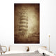 Vintage Photo Leaning Tower Wall Decal