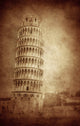 Vintage Photo Leaning Tower Wall Decal