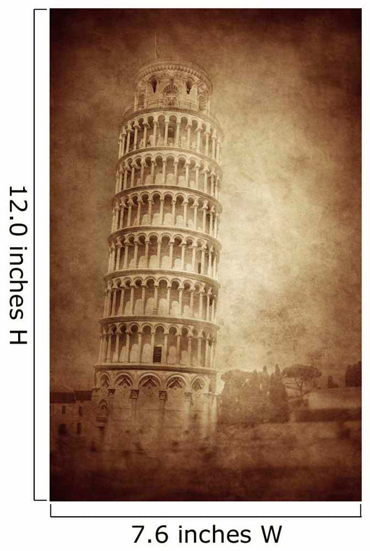 Vintage Photo Leaning Tower Wall Decal
