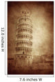 Vintage Photo Leaning Tower Wall Decal