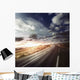 Asphalt Road Field against Wall Decal