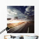 Asphalt Road Field against Wall Decal
