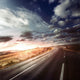 Asphalt Road Field against Wall Decal