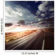Asphalt Road Field against Wall Decal