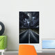 Asphalt Road with Stormy Wall Decal Design 1