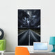 Asphalt Road with Stormy Wall Decal Design 1