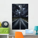 Asphalt Road with Stormy Wall Decal Design 1