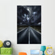Asphalt Road with Stormy Wall Decal Design 1
