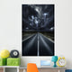 Asphalt Road with Stormy Wall Decal Design 1
