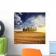 Sunset Golden Field with Wall Decal