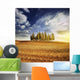Sunset Golden Field with Wall Decal
