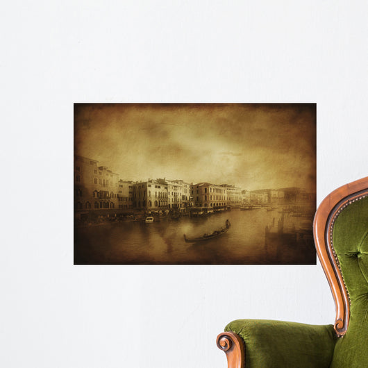 Vintage Shot Grand Canal Wall Decal