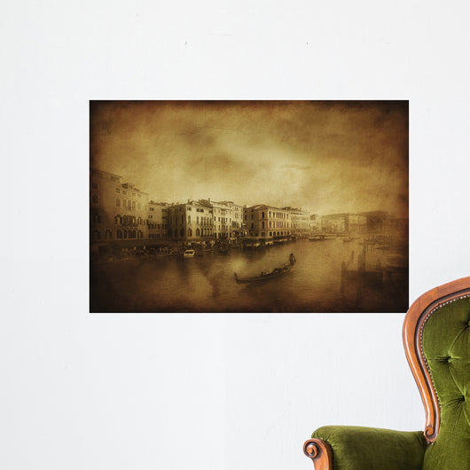 Vintage Shot Grand Canal Wall Decal