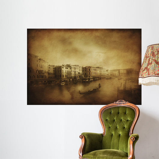 Vintage Shot Grand Canal Wall Decal