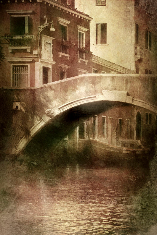 Vintage Shot Venetian Canal Wall Decal Design 1