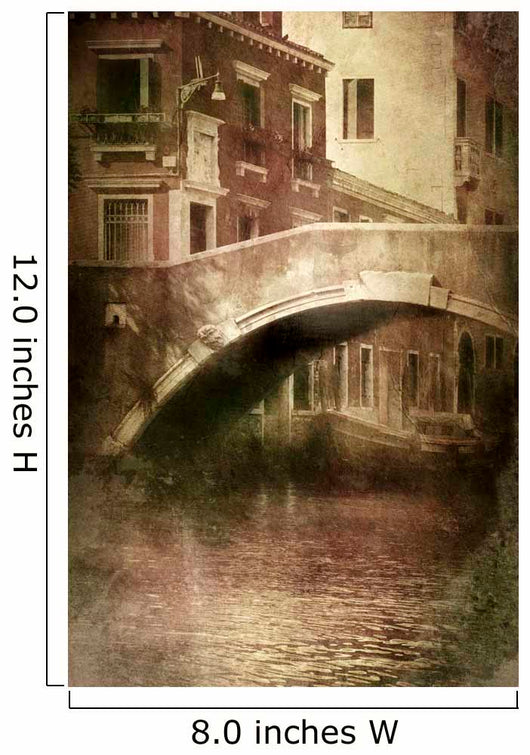 Vintage Shot Venetian Canal Wall Decal Design 1