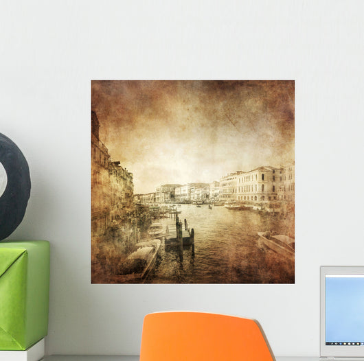 Vintage Photo Grand Canal Wall Decal