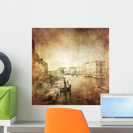 Vintage Photo Grand Canal Wall Decal