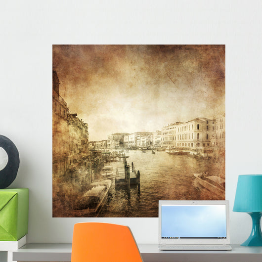 Vintage Photo Grand Canal Wall Decal