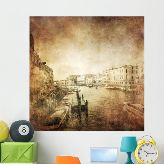 Vintage Photo Grand Canal Wall Decal