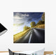 Asphalt Road Sunset Tuscany Wall Decal