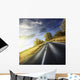 Asphalt Road Sunset Tuscany Wall Decal
