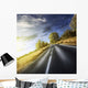 Asphalt Road Sunset Tuscany Wall Decal