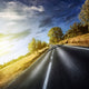 Asphalt Road Sunset Tuscany Wall Decal