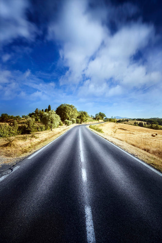 Asphalt Road against Tranquil Wall Decal