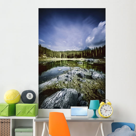 Karersee Lake and Dolomite Wall Decal Design 2