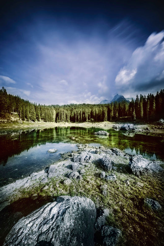 Karersee Lake and Dolomite Wall Decal Design 2
