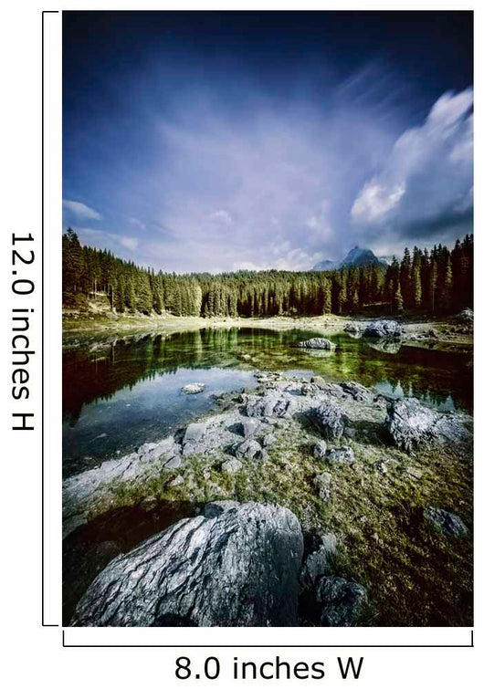 Karersee Lake and Dolomite Wall Decal Design 2