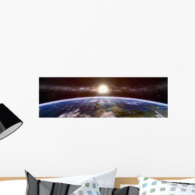 Artist's Concept Extraterrestrial Planet Wall Decal Design 1 shown on a wall