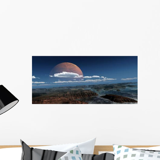 Moon Rises over Young Wall Decal