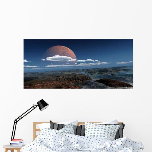 Moon Rises over Young Wall Decal