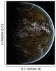 Partially Lit Terrestrial World Wall Decal