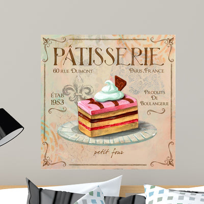 Patisserie Ii Wall Mural shown on a wall