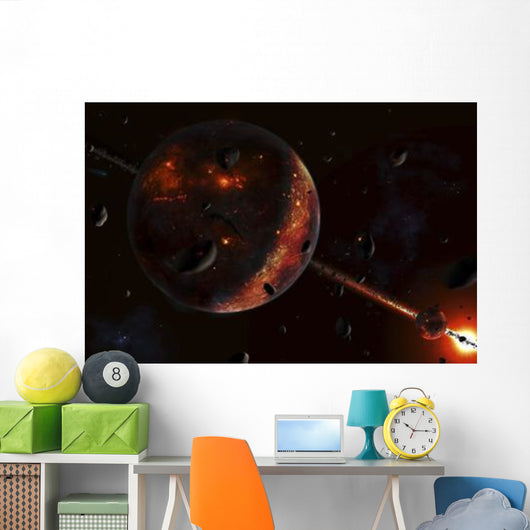 Scene Portraying Early Stages Wall Decal